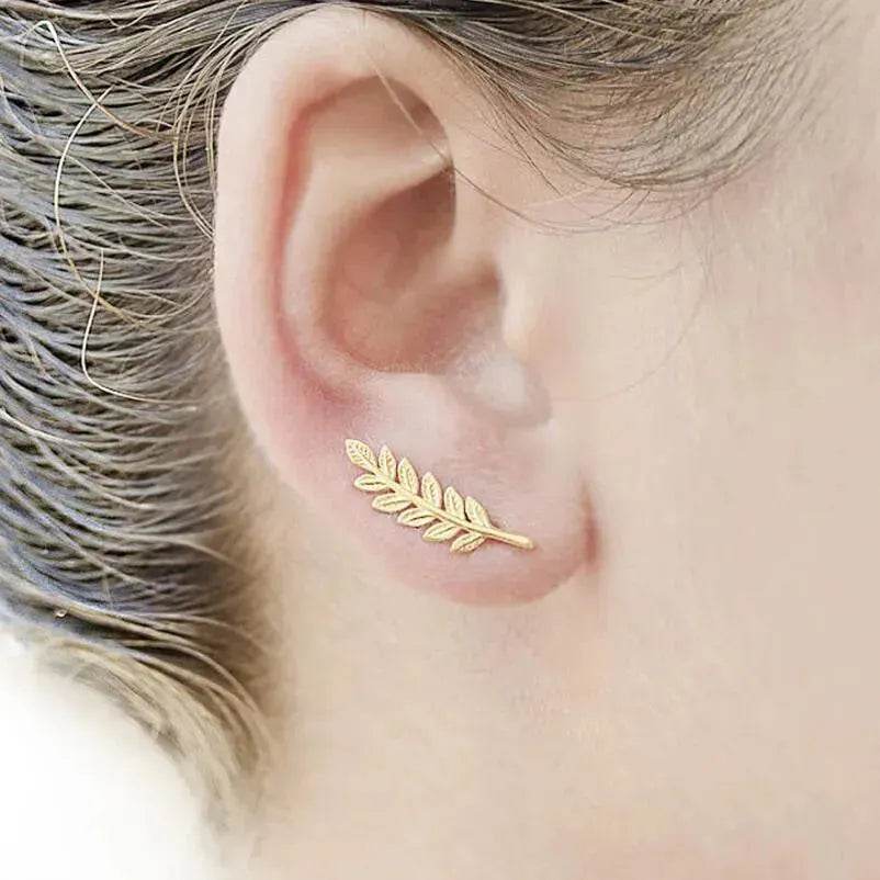 Women's Gold and Silver Stud Earrings