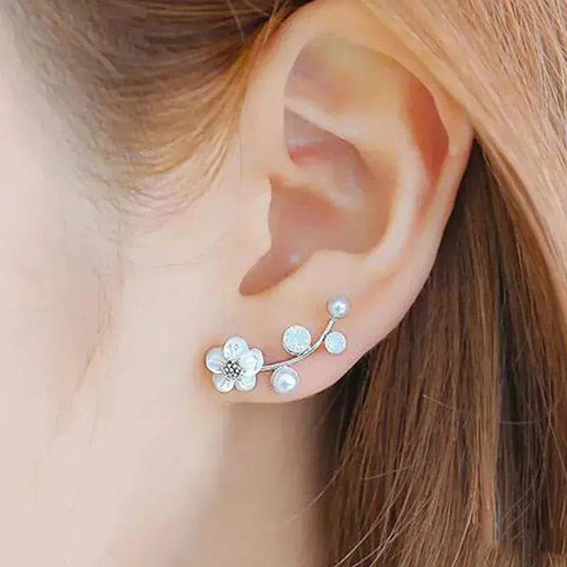 Women's Gold and Silver Stud Earrings