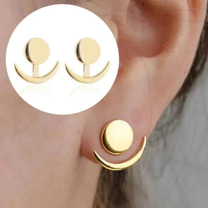 Women's Gold and Silver Stud Earrings