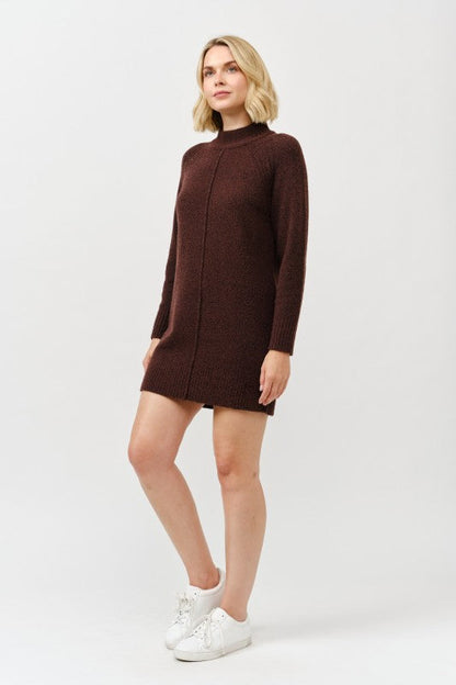 Mock Neck Sweater Dress